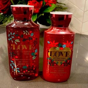 Bath & Body Works Love Cotton Candy  Shower Gel and Body lotion.